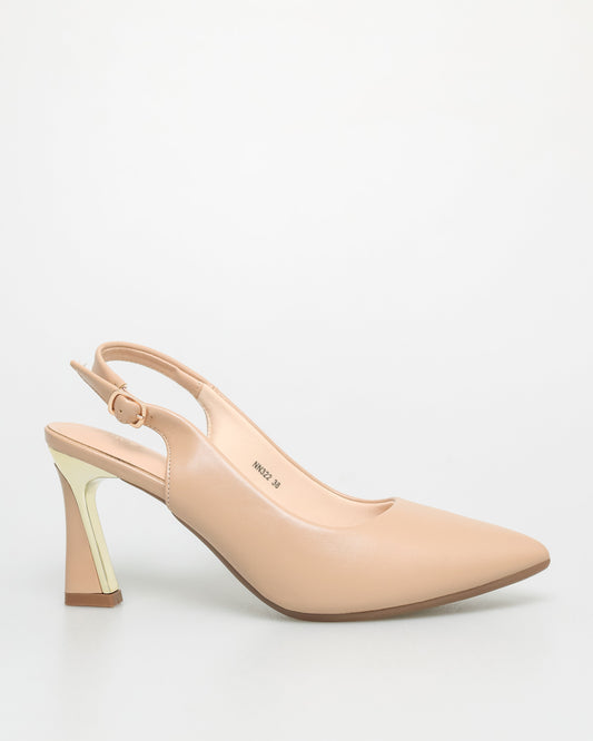 Ladies Gold Slingback Heels