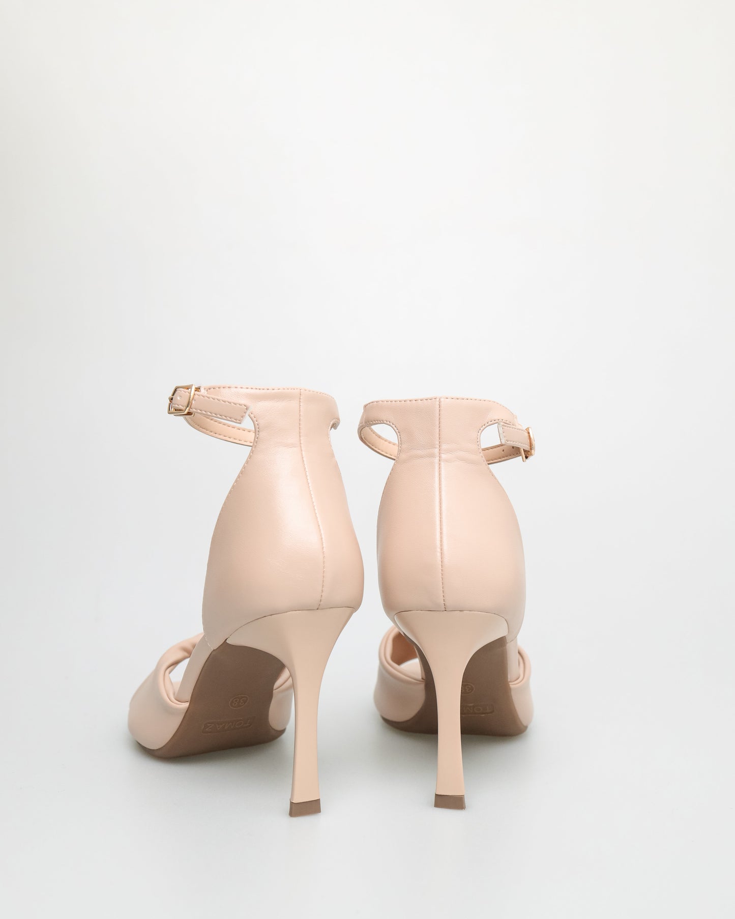Ladies Folded Anklestrap Heels